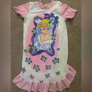 VTG 90s Disney Princess Collection Pink and White Nightgown Cinderella